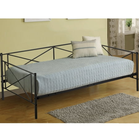 Daybed Frame Metal Platform Bed Mattress Foundation Twin Heavy Duty Steel Slats Box Spring For Living