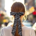 thumbnail image 2 of Unique Bargains 1 Pc Scarf Headband Paisley Neck Scarf for Women Black, 2 of 5