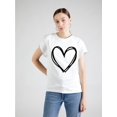 thumbnail image 1 of asdoklhq Tops de talla grande para mujer, camiseta de manga corta con estampado de San Valentín para mujer, tops gráficos novedosos, 1 of 7
