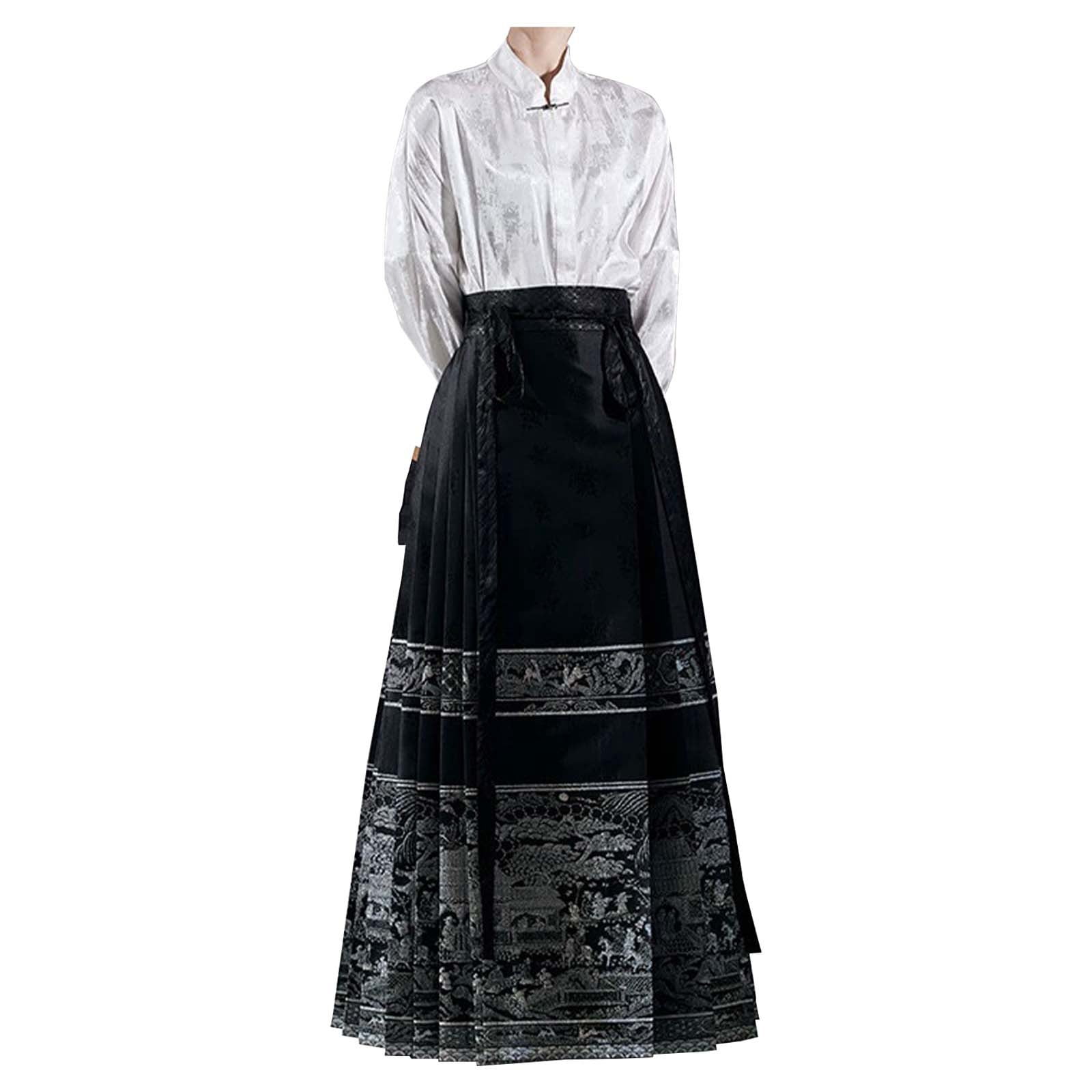 Black pleated skirt tall hotsell