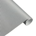 thumbnail image 2 of Walbest 3D Carbon Fiber Vinyl Car DIY Wrap Sheet Roll Film Sticker Decal - Silver Color 200X50cm/78.7" x 19.7", 2 of 7