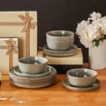 thumbnail image 3 of Malacasa Dinnerware Sets, Stoneware Plates and Bowls Set, Tableware Dishwasher Microwave Safe, Serves For 4 people, Caramel color, 3 of 8
