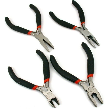 4Pc Mini Pliers Set Jewelers Beading Wire Wrapping