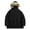 Black, variant on qolati Winter Hoodies Jacket for Men Warm Windproof Puffer Coat Long Sleeve Zip Up Faux Furs Hooded Padded Thicken Parka Jackets