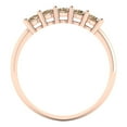 thumbnail image 5 of 0.35 ctw Wedding Band for Women - 14K Rose Gold Yellow Moissanite Stackable Eternity Ring, 5 of 6