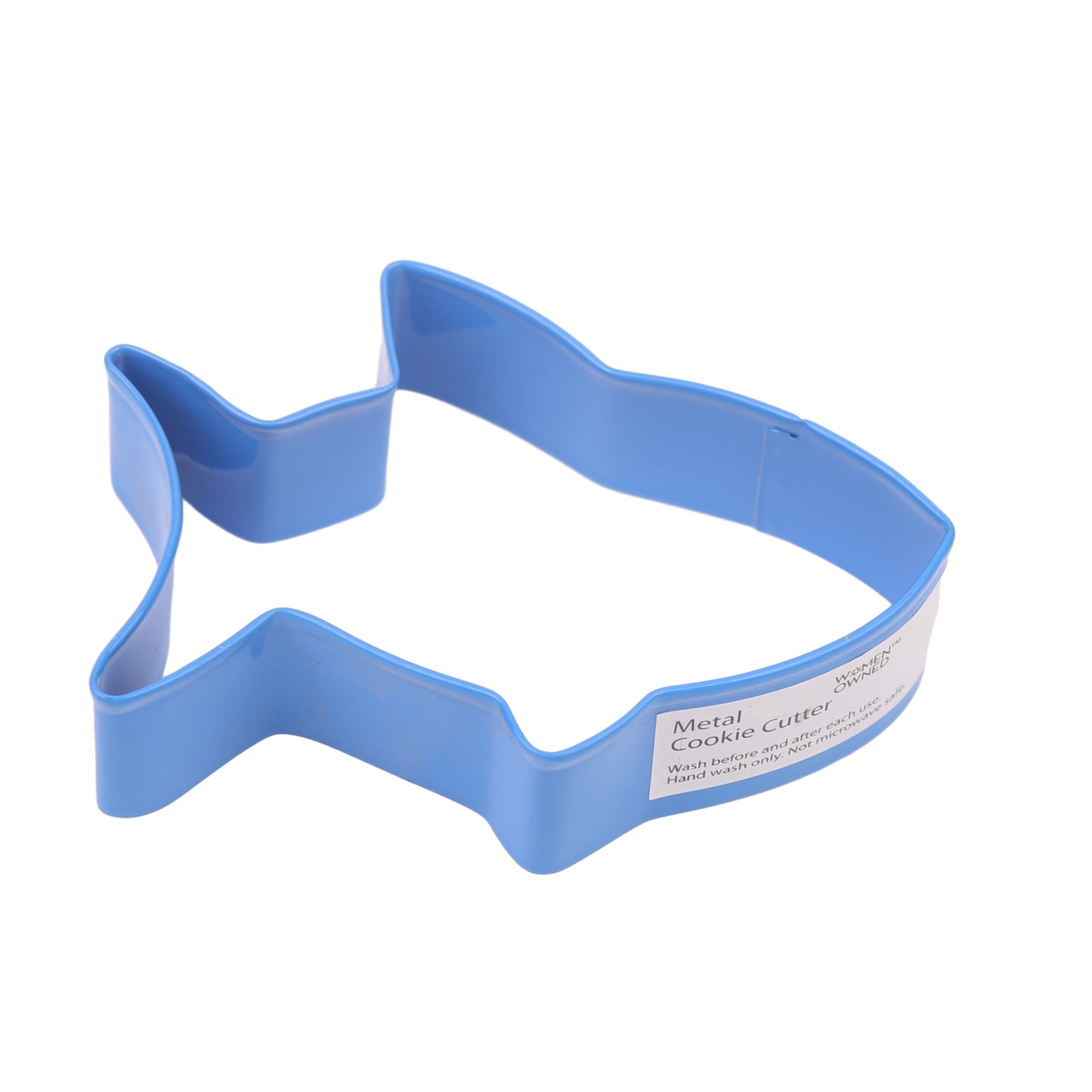 Shark Cookie Cutter, Blue, Stainless Steel, Double Side, Baking, Way to Celebrate