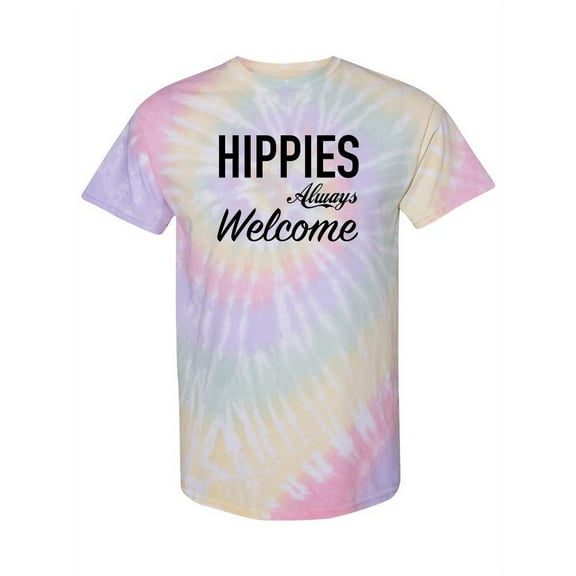 Hippies Welcome Tie-Dye Spiral Men -Smartprints Designs, Male Medium