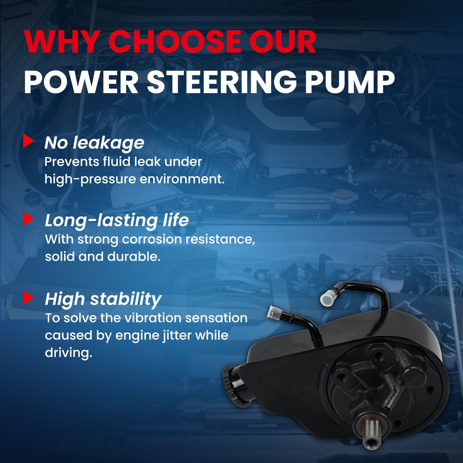MOCA AUTOPARTS Power Steering Pump w/Reservoir Fit for 1996-2000 Chevrolet C35 5.7L & 2003-2006 Chevrolet Silverado 1500 6.0L & 1996-2002 GMC C3500HD 6.5L & 2007-2010 GMC Sierra 3500 HD 6.0L