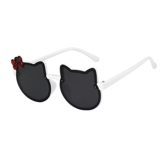 ZAXARRA Lunettes de Soleil UV400 pour Enfants Monture Chat Mignon Lunettes de Soleil de Plage Extérieures