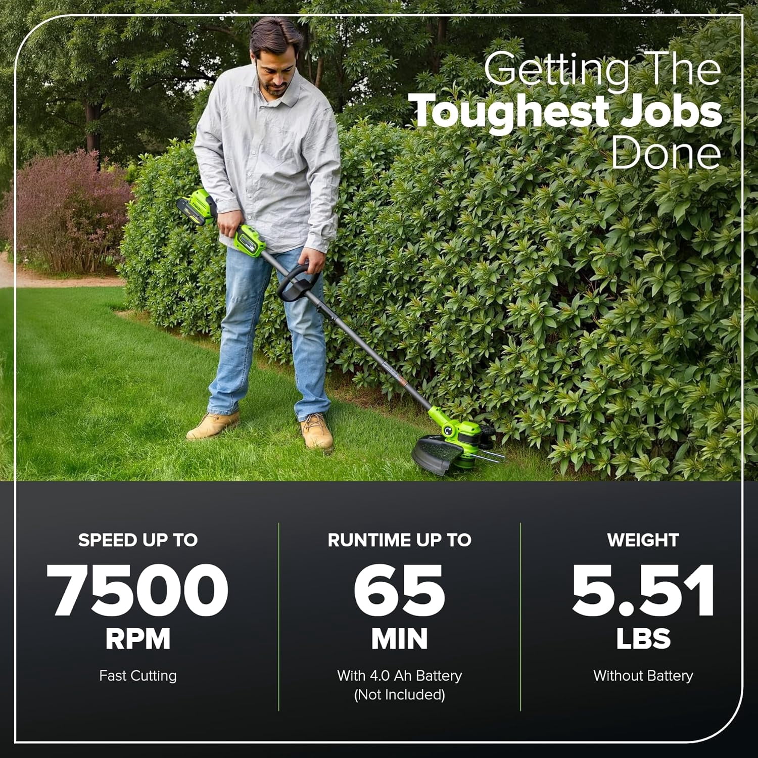 Greenworks 24V 13" BL String Trimmer/Edger TO