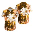 thumbnail image 3 of Camisas florales de manga corta para hombre, camisa hawaiana suelta, estilo polinesio, estilo palmera de coco, para playa, de verano, de colores brillantes, populares, de secado rápido, 3 of 5