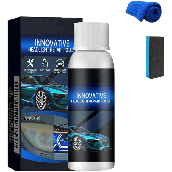 Whimsyard Headlight Restorer, Innovative Headlight Cleaner and Restorer Kit, 2025 New Powerful Advance Headlight Repair Agent, For Yellowing & Scratches Polishing Cleaner