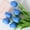 Blue, variant on Janrevotw 20 Pcs Multicolor Tulips Artificial Flowers Faux Tulip Stems Real Feel Pu Tulips For Easter Spring Wreath Wedding Bouquet Centerpiece Floral Arrangement Cemetery Table By Scheam