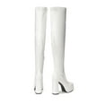 thumbnail image 4 of Dream Pairs Women's Chunky High Heels Platform Over The Knee Boots Square Toe Fall Y2K Gogo Long Design, 4 of 6