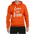 thumbnail image 2 of Wild Bobby Love Like Jesus Inspirational/Christian Unisex Graphic Hoodie Sweatshirt, Orange, X-Large, 2 of 5
