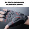 thumbnail image 2 of Gants Demi-Doigt Rembourrage Antidérapant Particules Design Réfléchissant Amortissement Équipement de Protection, 2 of 4