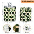 thumbnail image 5 of Yayeee 4 Pack Qtip Holder Bathroom Cotton Swab Canister with Lid Clear Dispenser Set, Green Circle, 5 of 6