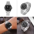 thumbnail image 4 of Men Automatic Mechanical Wristwatch Stainless Steel Band Self Winding Analog Watch Black Dial 41mm, 4 of 9