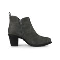 thumbnail image 3 of BLISSFUL STEP Low Chunky Heel for Women Zipper Western Ankle Booties, 3 of 6