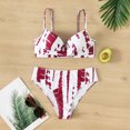 thumbnail image 4 of Aayomet Women Tie Dyed Bandeau Bandage Bikini Set Push Up Brazilian Swimwear Beachwear Swimsuit Knotted Bikini Top,Red Large, 4 of 5