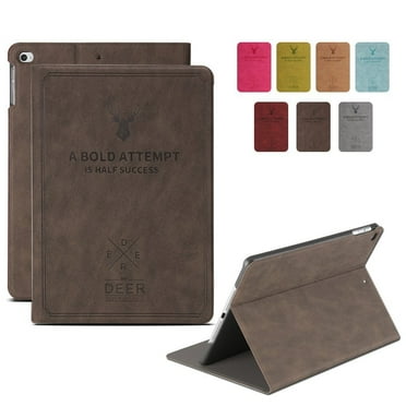 iPad PRO 10.5 Air 3 [ PRO 10.5 Inch Air 3rd Gen ] A1701 A1709 A1852 A2152 A2123 A2153 A2154 Folio Deer Pattern Protective Sleek & Classic Design Smart Cover - Coffee