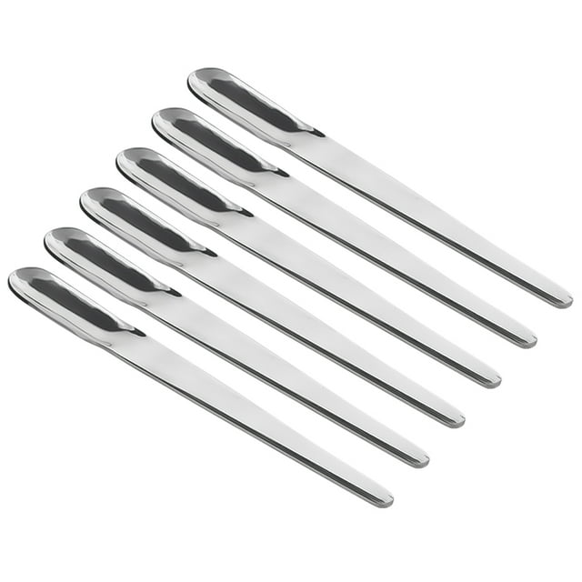 Shisuyan Espresso Spoons Stainless Steel 6Pcs 4.7In Flat Edge Polished Design