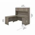 thumbnail image 2 of Studio C 72W L Desk with Hutch and Drawers in Modern Hickory - Engineered Wood, 2 of 5