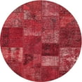 thumbnail image 1 of Ahgly Company Indoor Round Contemporary Red Patchwork Area Rugs, 6' Round, 1 of 6