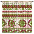 thumbnail image 3 of Blackout Curtains for Boys Playroom, Apple Green Blots Stripes Gift Window Curtains, Vintage Ethnic Ethnic Style Curtains Drapes Cold and Warm Insulation for Living Room Bedroom-W42xL54in, 3 of 6