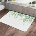 Sage Green Bathroom Rugs Nature Plant Leaves Bath Mat Soft Flannel