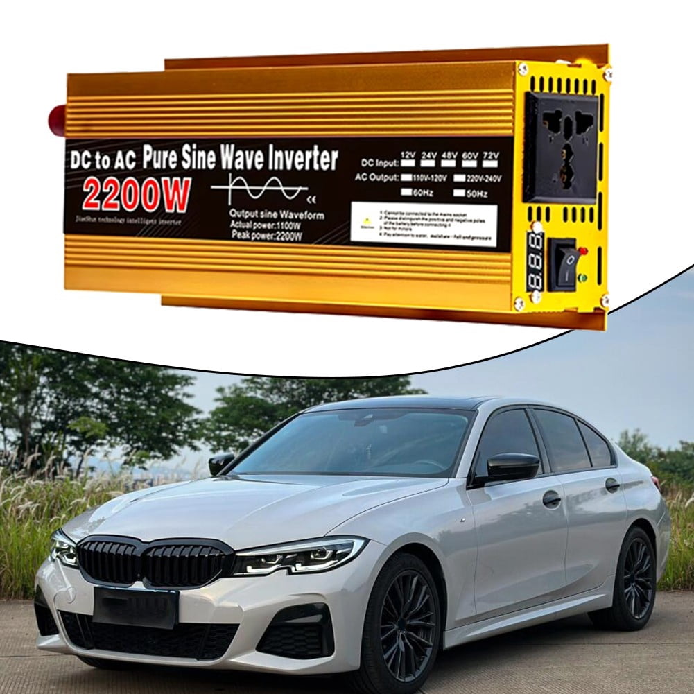 DAMIFU Pure Sine Wave Inverter DC12V To AC220V 3000W Voltage Converter Transformer 12V-3000W