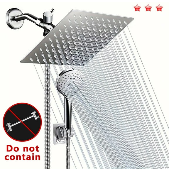 Chrome-plated shower head set without extension rod