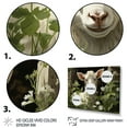thumbnail image 3 of Designart "Floral Meadow with White Baby Goat II" Animals Framed Wall Art - Modern Farmhouse White Goat Entryway Framed Wall Art Print, 3 of 6