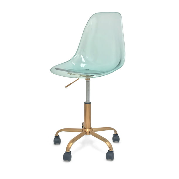 Mainstays Acrylic Rolling Office Chair, Acrylic Office Chair With Wheels