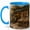 Blue, variant on Vintage Bookstore 11oz Ceramic Mug, French Bookshop Coffee Cup, Bicycle Street Art Gift