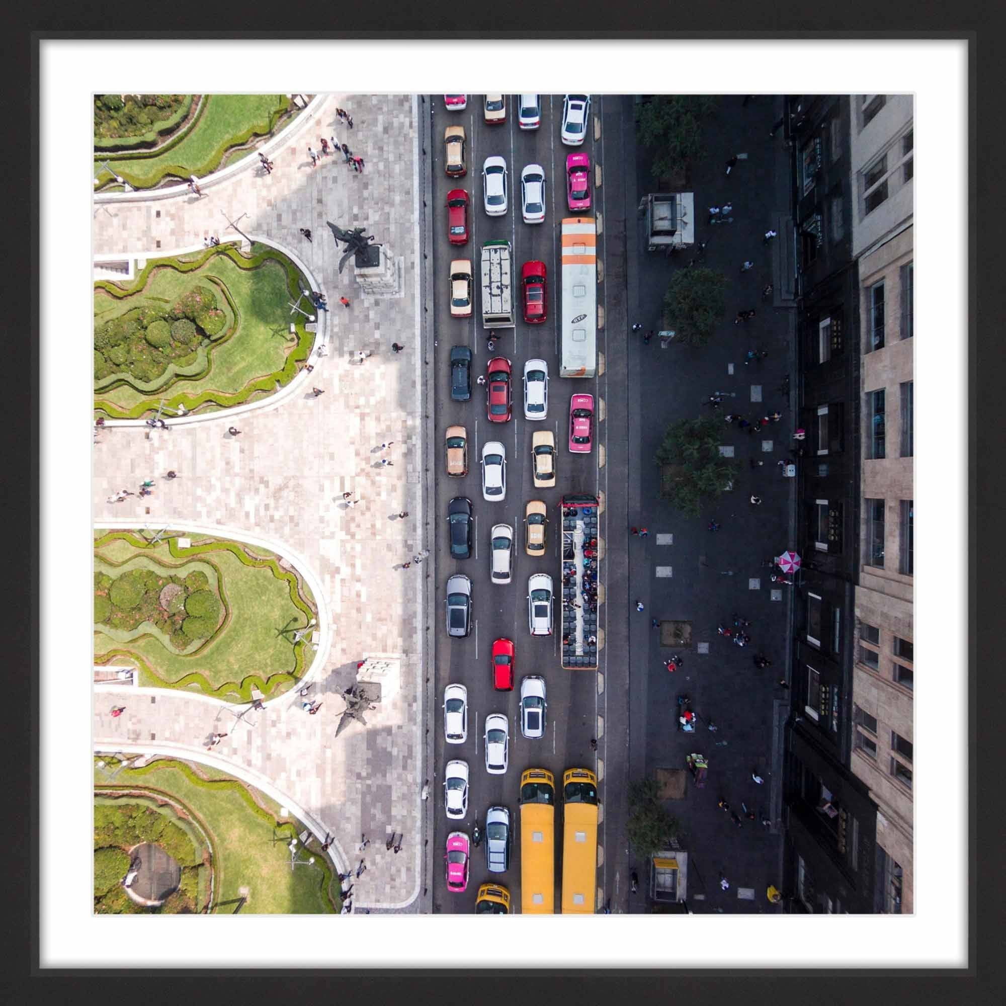 "City Traffic" Framed Painting Print