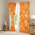 thumbnail image 3 of Manfei Orange Gothic Skull Black Out Curtains for Boys Girls,Bohemian Damask Curtains Pack of 2 (42x63 Each),Exotic Style Bedroom Curtains,Luxury Bedroom Decor, 3 of 6