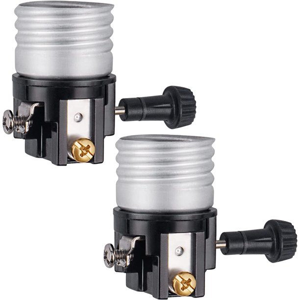 3Way Lamp Socket Replacement, Turn Switch Knob, UL Listed, LowMedium