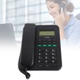 thumbnail image 4 of Corded Telephone, 5 Levels LCD Brightness Caller ID Portable Corded Landline Phone 4 Levels Volume  for Office Black,White, 4 of 7