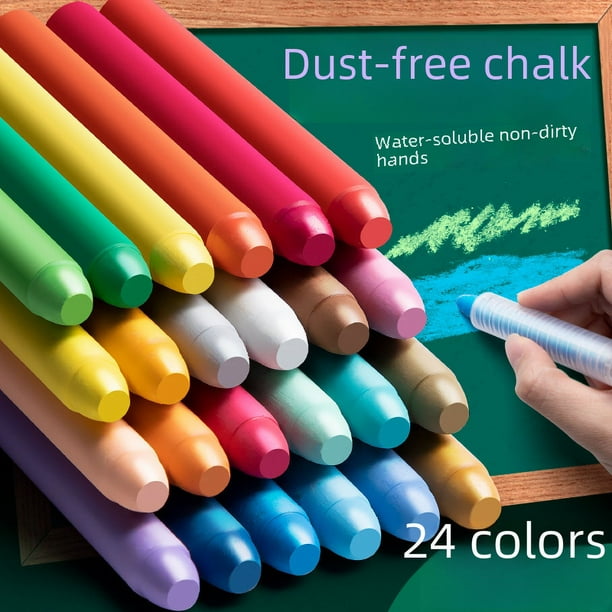 Tiza de color blanco soluble en agua que no ensucia las manos y no deja polvo para los niños, los grafitis no dejan caer polvo, los profesores, los profesores en clase, tiza