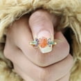 thumbnail image 2 of Sunstone Multi Gemstone Ring Marquise Cut Moss Agate Ring Women Handmade Jewelry Unique Floral Alexandrite Promise Ring Gift For Girlfriend, 2 of 6