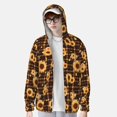 thumbnail image 2 of Susaid Brown Plaid Sunflower for Lightweight Sun Protection Hoodie for Outdoor Activities, Quick-Dry Breathable with Adjustable Hood-XX-Large, 2 of 7