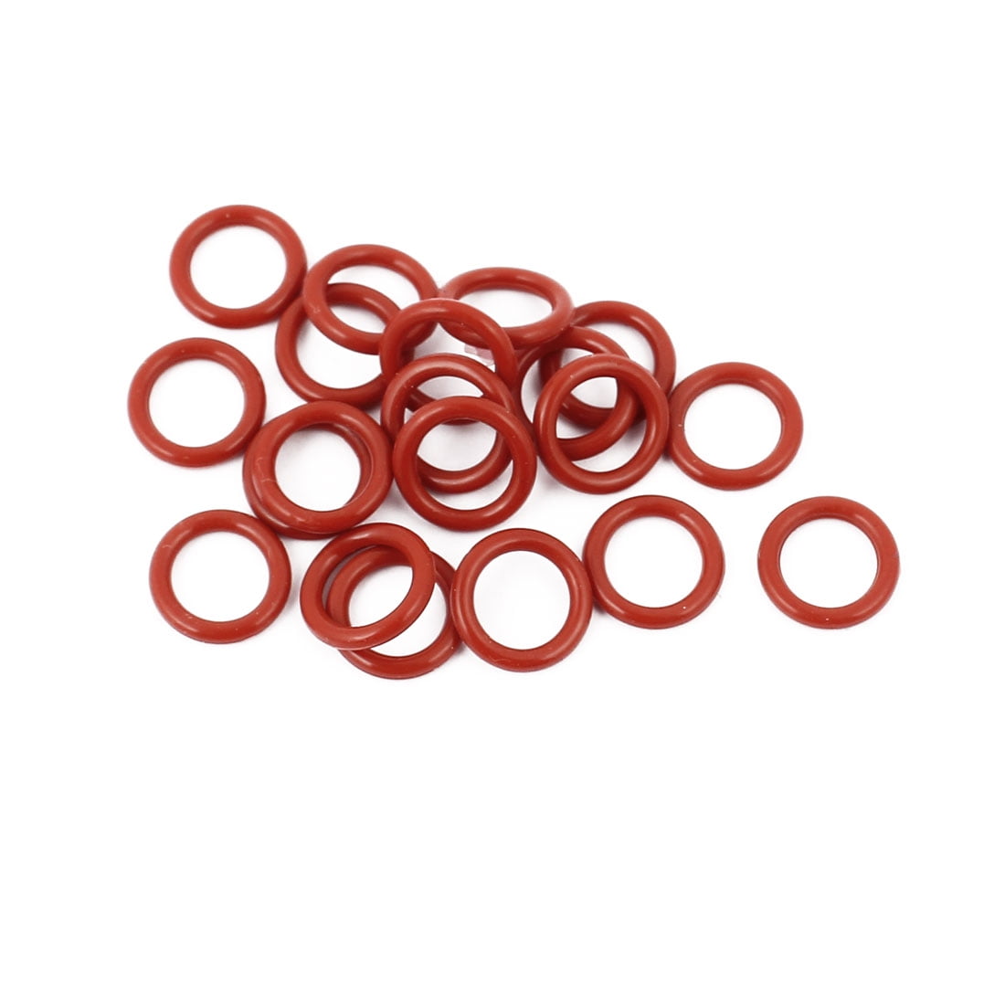 20Pcs Red 9mm x 1.5mm Silicone Rubber Gasket O Ring Sealing Ring Heat