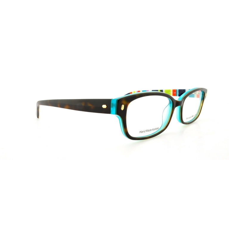 KATE SPADE Eyeglasses LUCYANN 0X77 Tortoise Aqua Striped 49MM