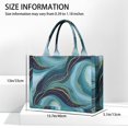 thumbnail image 3 of Large Capacity Tote Bag,Blue Marble Gold Wave Pattern Handbag Fashion Luxury Tote Bag,15.7"x13"x 5.1" Inches,Laptop Compatible, 3 of 6