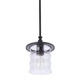 thumbnail image 5 of Craftmade ZA3611-MN Canon Outdoor Clear Glass Pendant, 1-Light 60 Watt, 10"H x 8"W, Midnight, 5 of 7