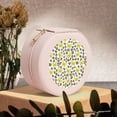 thumbnail image 6 of Yiaed Leopard And Butterfly Print Travel Jewelry Case Bridesmaid Gift Boxes Jewelry Travel Organizer Small Round Jewelry Box Mini Storage-Pink, 6 of 7