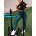 thumbnail image 4 of COMFREE Women High Waisted Yoga Pants Workout Butt Lifting Scrunch Booty Leggings Tummy Control Anti Cellulite Textured Tights, 4 of 7