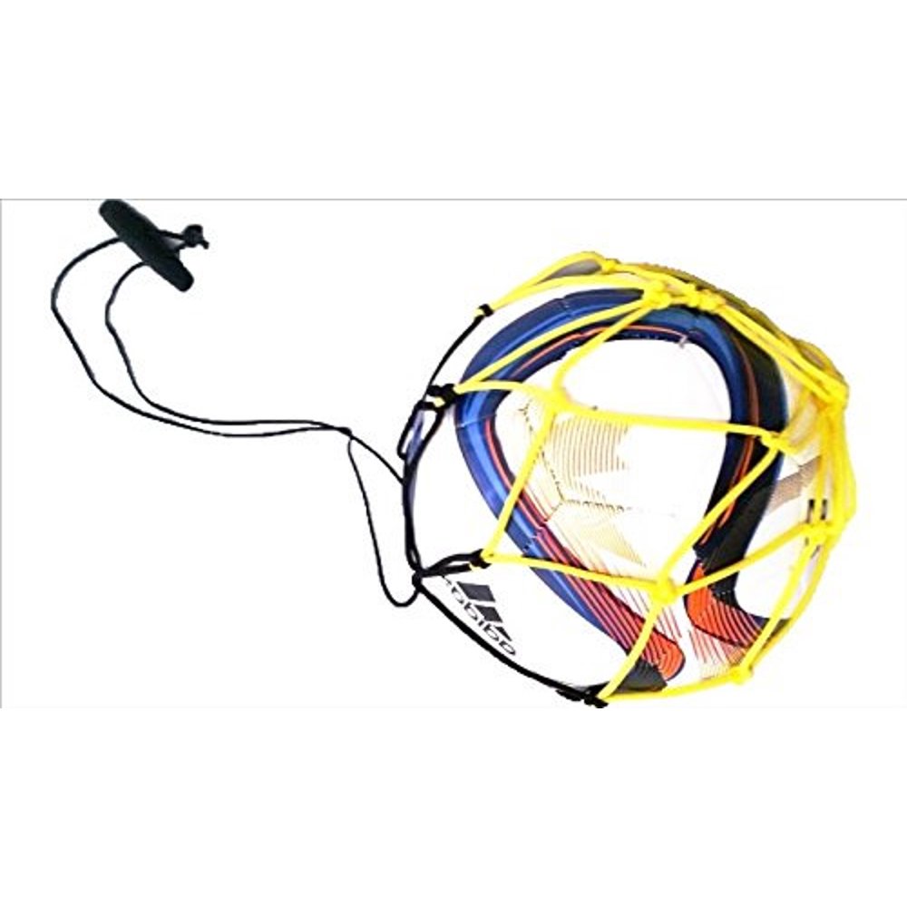 Netss 2 Soccer Ball Bungee Elastic Handel Training Juggling Net Yellow