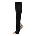 thumbnail image 1 of TIEVOSA Adult Fashion Gradient Sports Compression Socks Elastic Socks Slim Leg Long Socks Calf Socks Compression Socks（Beige）, 1 of 2
